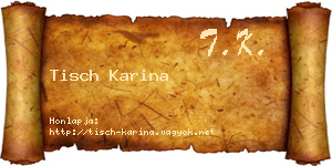Tisch Karina névjegykártya